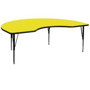 48x96 KDNY Yell Activity Table XU-A4896-KIDNY-YEL-H-P-GG