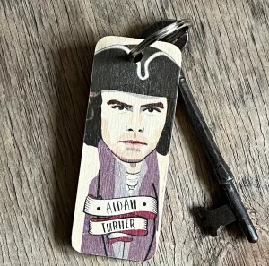 Aidan Turner Character Wooden Keyring - RWKR1