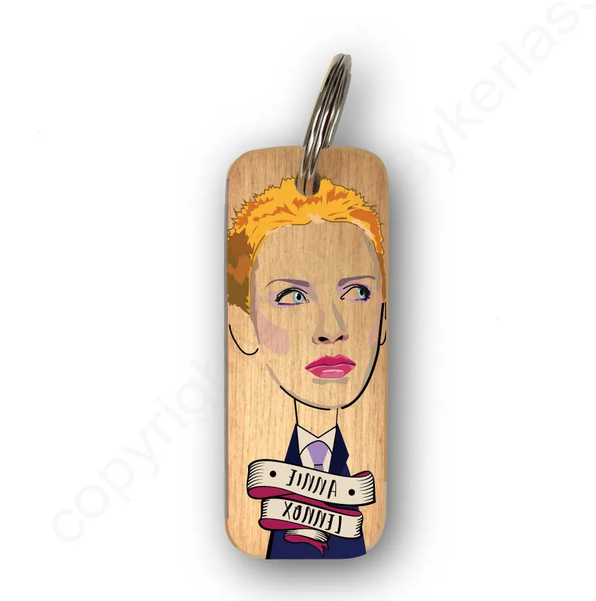 Annie Lennox Character Wooden Keyring - RWKR1