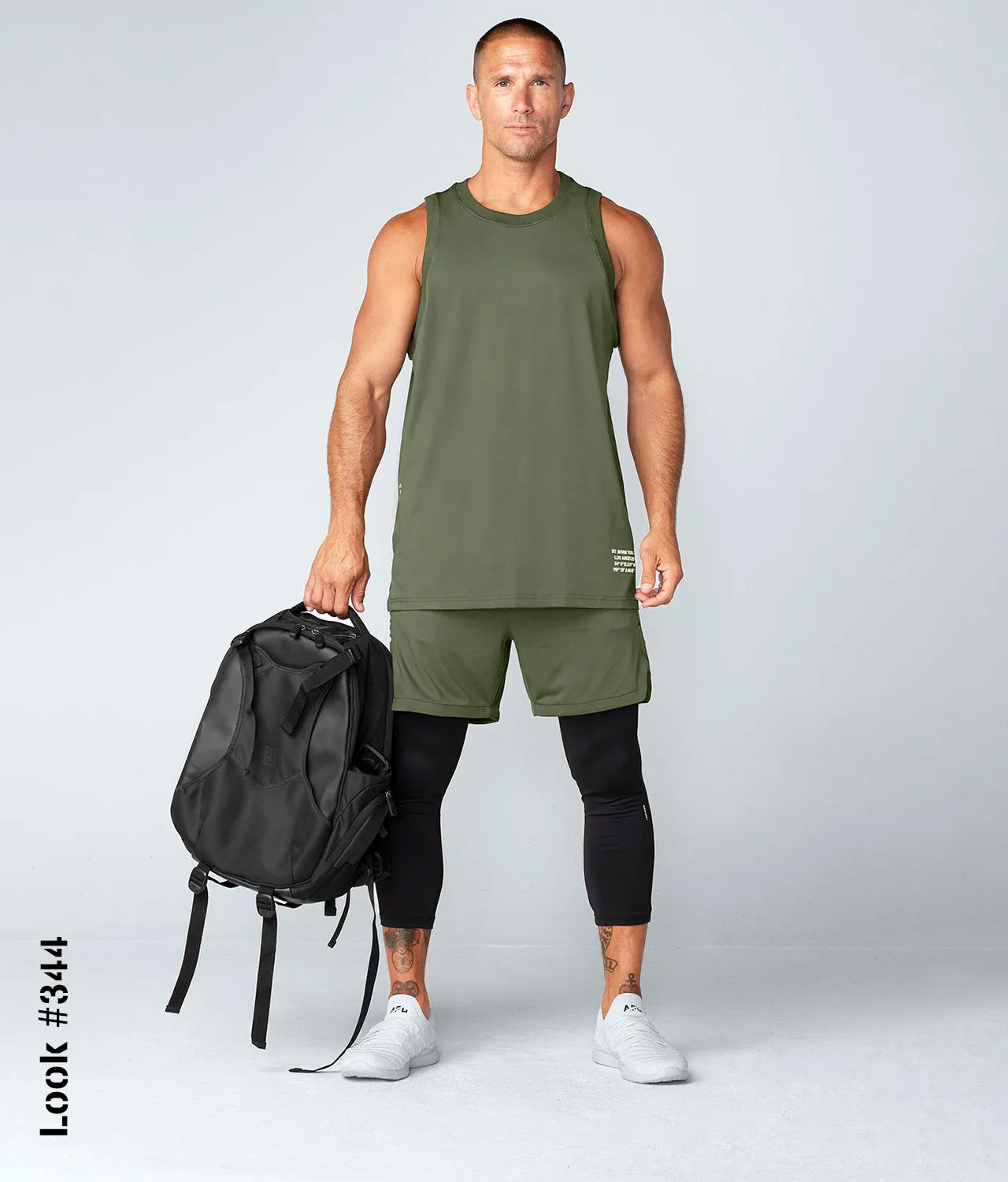 Born Tough Air Pro™ 2 in 1 Men's Running Shorts With Legging Liner Military Green