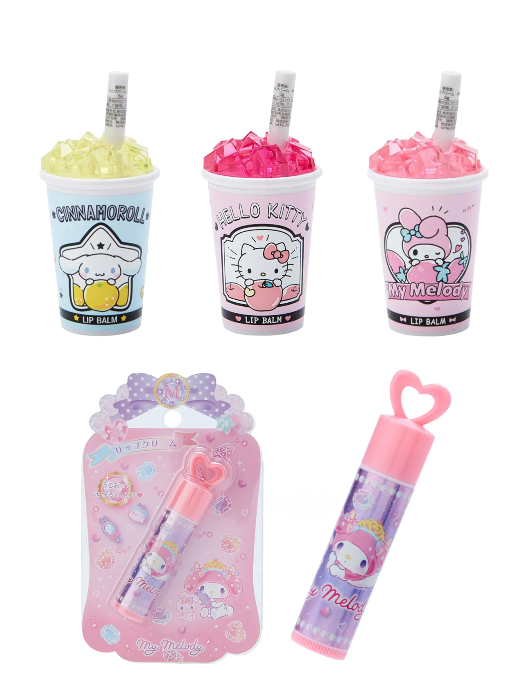 Cinnamoroll / Hangyodon / My Melody Lip Balm