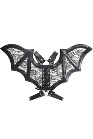 Faux Leather & Lace Wing Harness