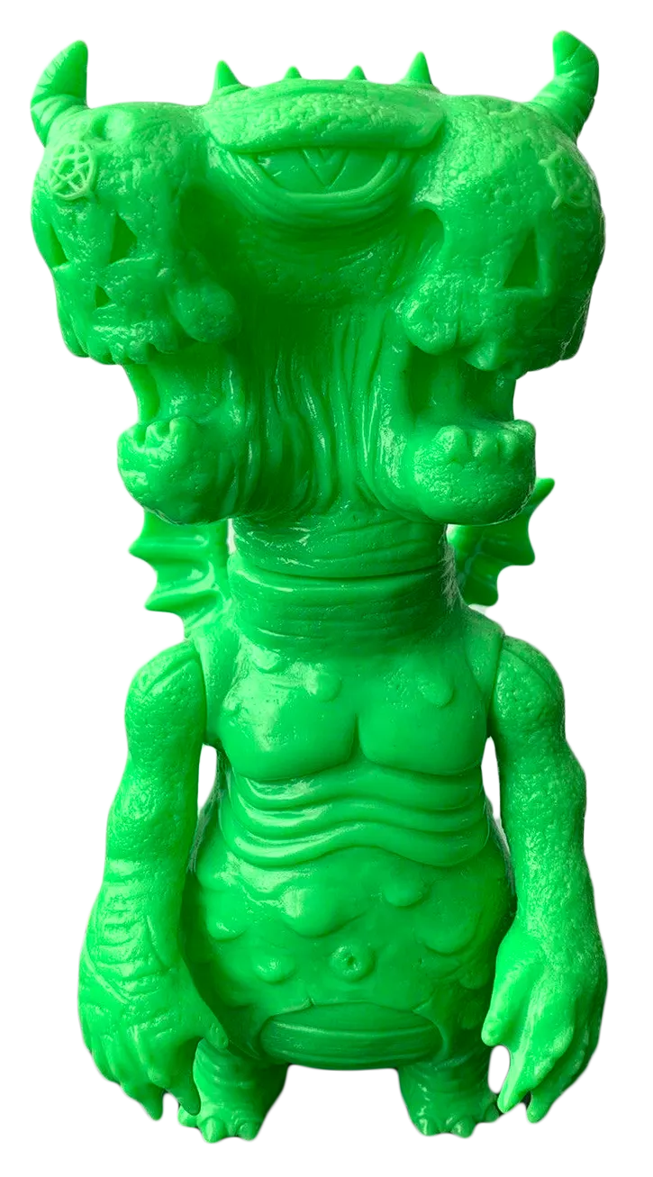 Frank Mysterio Antichristo 666 Sofubi Lime Green Blank Unpainted Soft Vinyl Art Toy