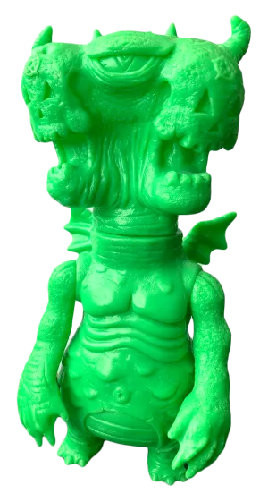 Frank Mysterio Antichristo 666 Sofubi Lime Green Blank Unpainted Soft Vinyl Art Toy