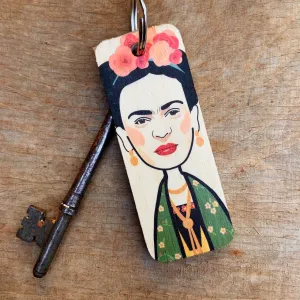 Frida Character Wooden Keyring - RWKR1