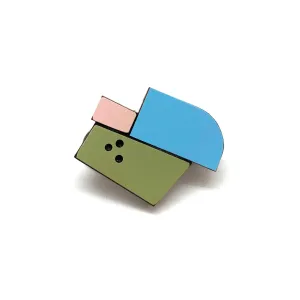 Geometric Pin - Blue, Green, Pink