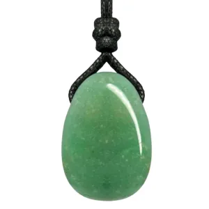 Green Aventurine Pendant Necklace - Adjustable Bohemian Style