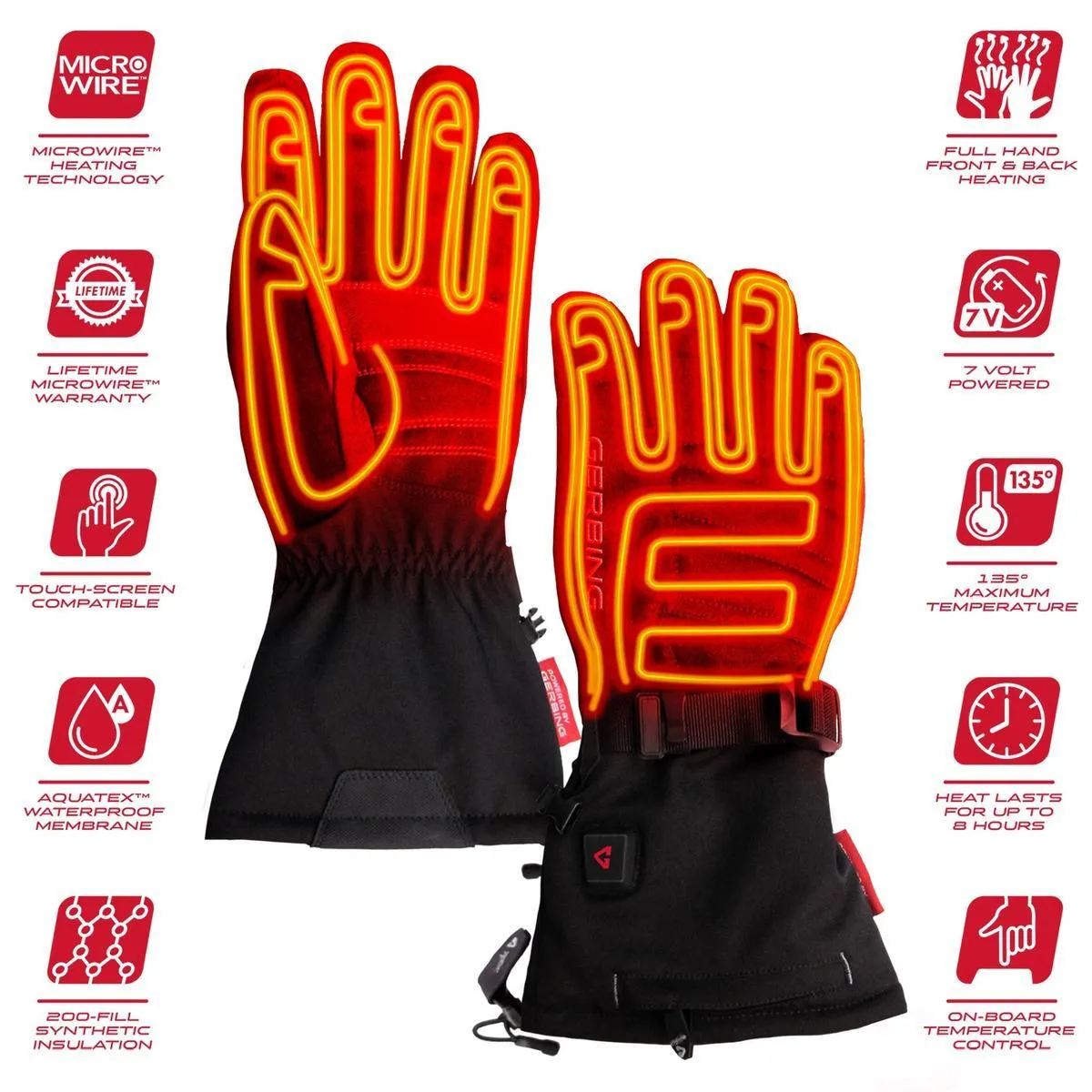 Open Box Gerbing S7 Men's Battery Heated Gloves - 7V Battery