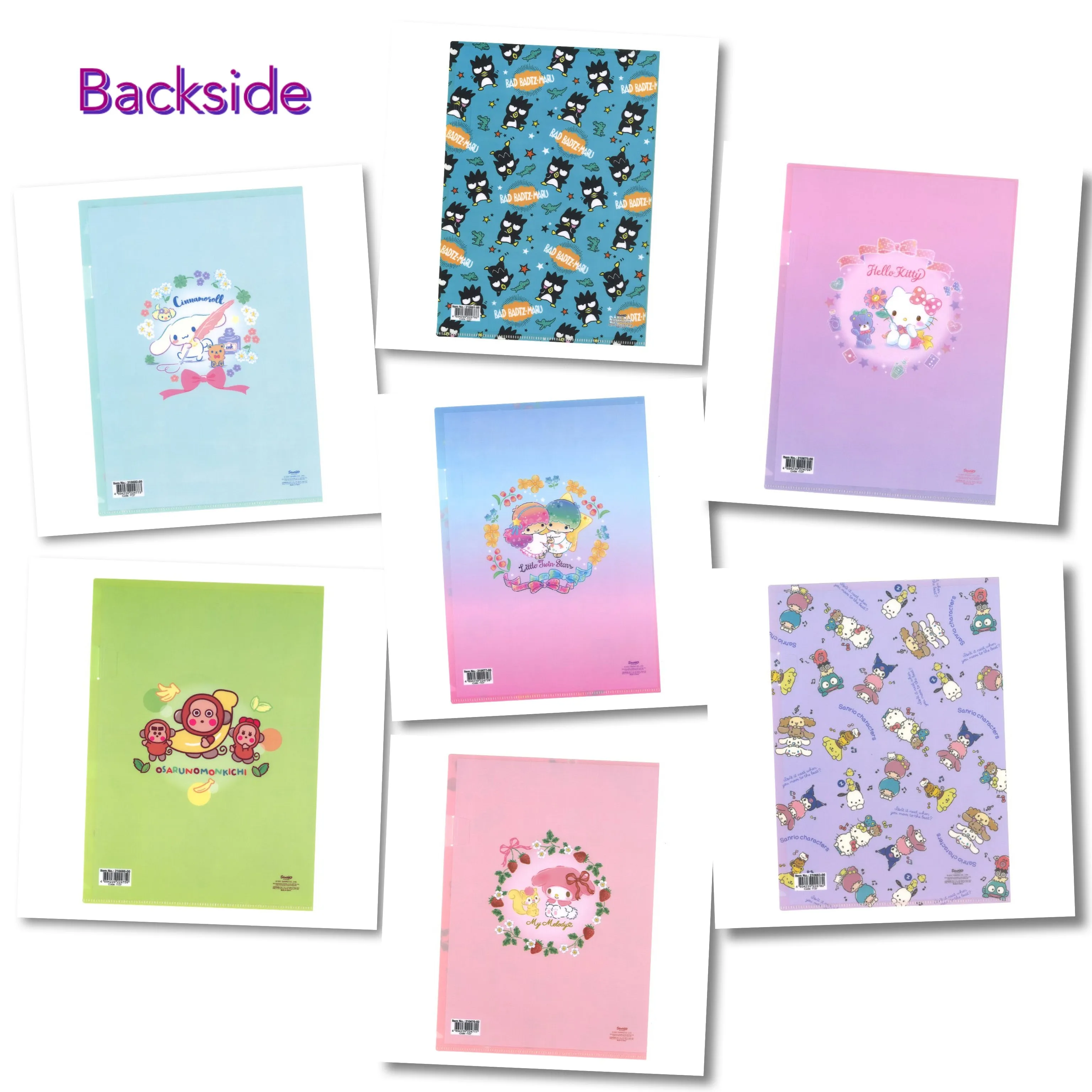 Sanrio Character A4 Folders (Pattern series)