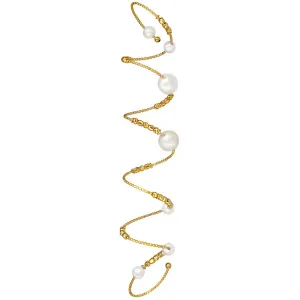 Spiral Ring with Akoya Pearls