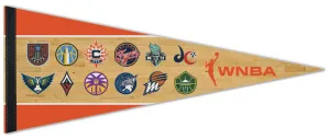 WNBA Women's Basketball Official 12-Team-Logos Premium Felt Pennant - Wincraft Inc.